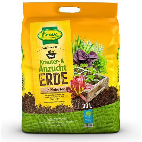 frux® Bio Kräuter- & Anzuchterde mit Naturton Natürlich Gut - 30 Liter