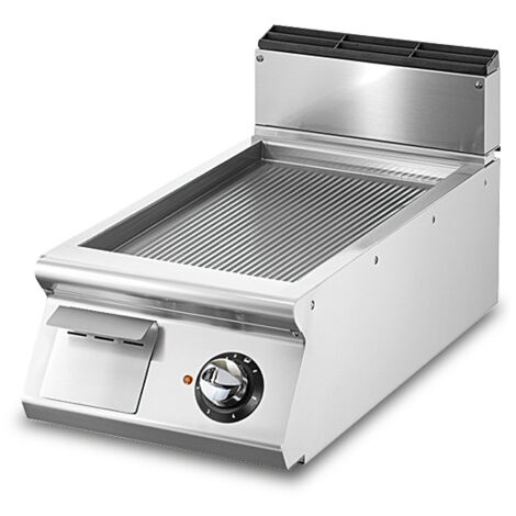 Fry-top électrique, top, plaque nervurée chromée- Virtus - V9040FTREVCRT