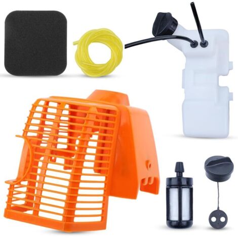 FS85 Cache Moteur Réservoir de Carburant à Gaz pour Stihl FS75 FS80 FS85 FS85R FS74 Tondeuse avec Bouchon de Carburant Filtre à Air Remplace 4137 350 0410, 4137 080 1601
