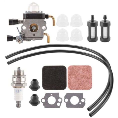 FS85 FS80 Carburateur pour FS75 FS80R FS85R FS85RX DéBroussailleuse Weedeater C1Q-S97 W / Kit de RéCupéRation Carburant Filtre à Air