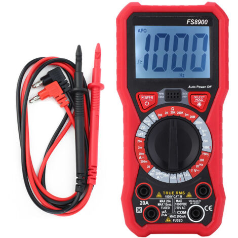 FS8900 Digitalmultimeter mit LED-Anzeige für AC/DC-Spannungs- und Strommessungen