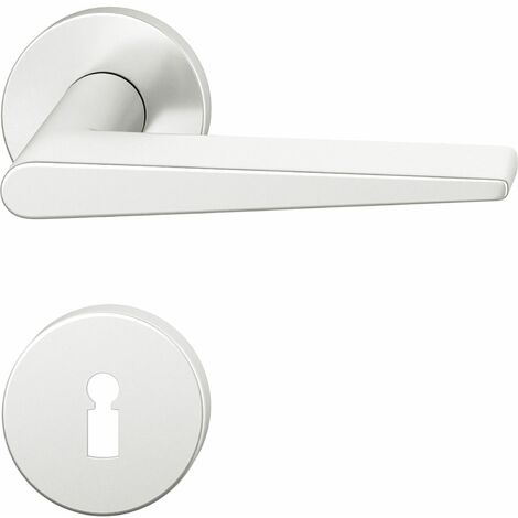 FSB Drückergarnitur 12 1005 ASL auf Rosette BB - Aluminium silber eloxiert