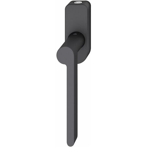 FSB Fenstergriff 34 1021 abschließbar ovale Rosette, links, Aluminium schwarz