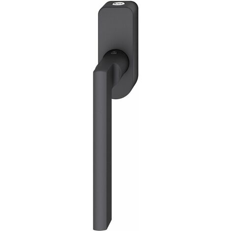 FSB Fenstergriff 34 1035 abschließbar ovale Rosette, Aluminium schwarz matt