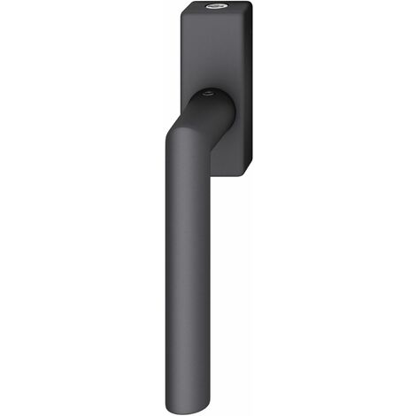 FSB Fenstergriff 34 1076 abschließbar eckige Rosette, Aluminium schwarz matt