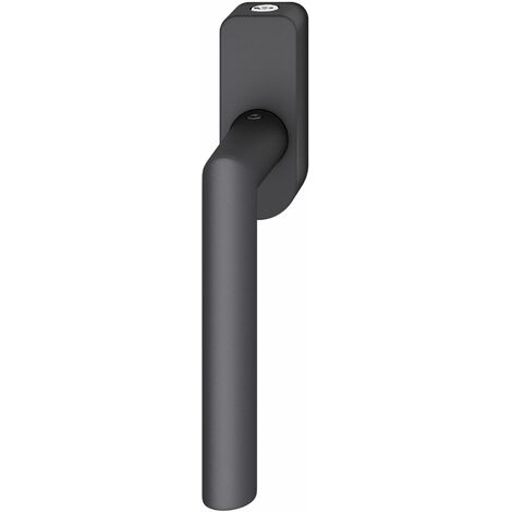 FSB Fenstergriff 34 1076 abschließbar ovale Rosette, Aluminium schwarz matt