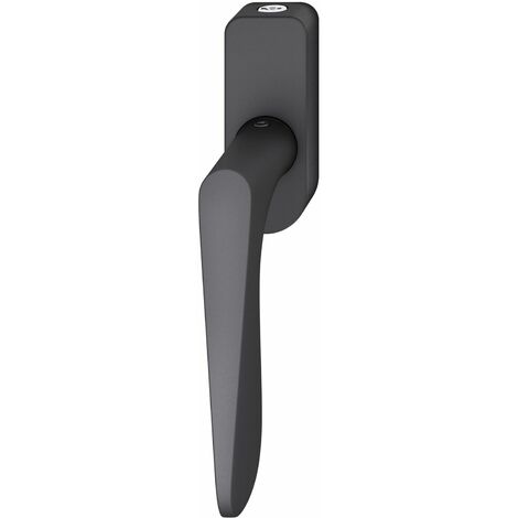 FSB Fenstergriff 34 1144 abschließbar ovale Rosette, Aluminium schwarz matt