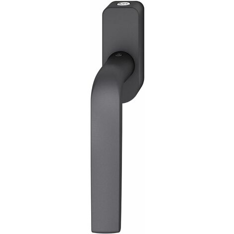 FSB Fenstergriff 34 1267 abschließbar ovale Rosette, Aluminium schwarz matt