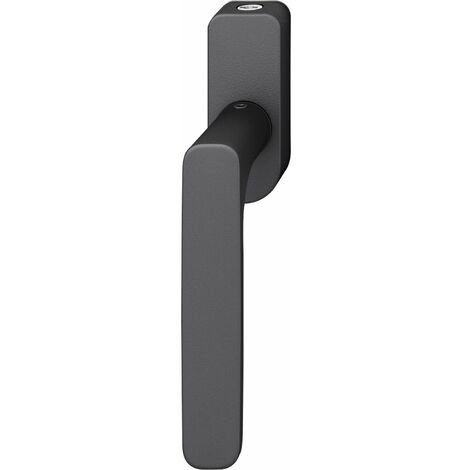 FSB Fenstergriff 34 1289 abschließbar ovale Rosette, Aluminium schwarz matt