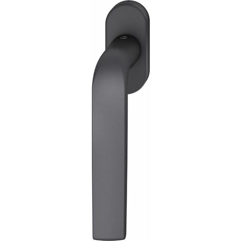 FSB Fenstergriff 341267 - Griff auf ovaler Rosette, Aluminium schwarz matt
