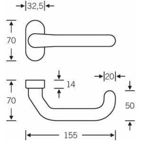 FSB Feuerschutzdrückerlochteil 06 1146 Alu.0105 4-KT.9mm - 0 06 1146 01263 0105