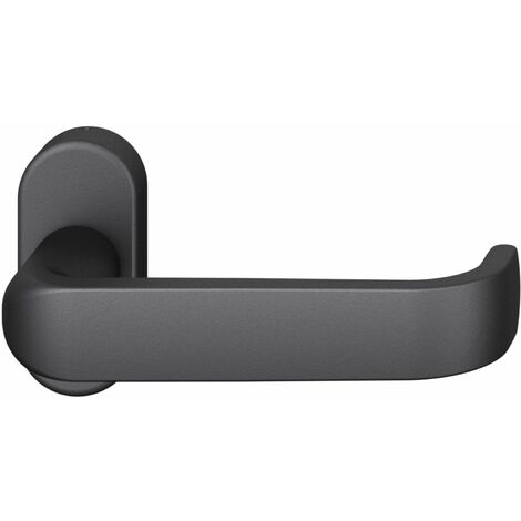 FSB FH-Rahmentürdrücker 09 1268 Standflügel ovale Rosette Aluminium schwarz