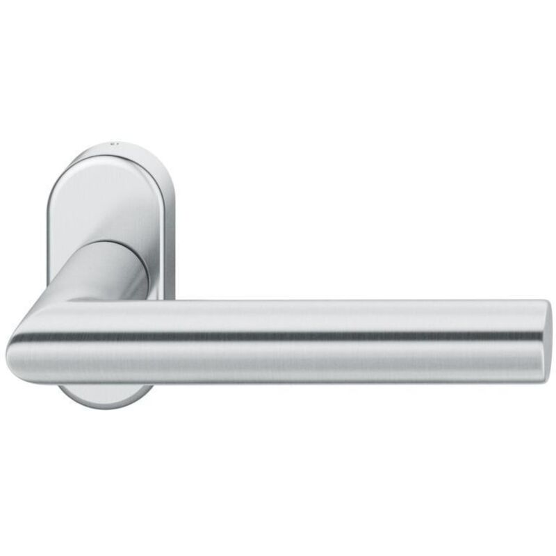 FSB Rahmentür Lochteil 09 1076, 8 mm, ovale Ros., gerade, Edelstahl