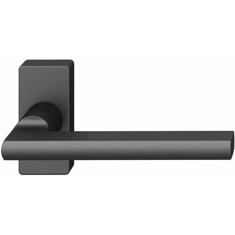 FSB Rahmentürdrücker 09 1035 Hochhaltefeder B eckige Rosette Aluminium schwarz
