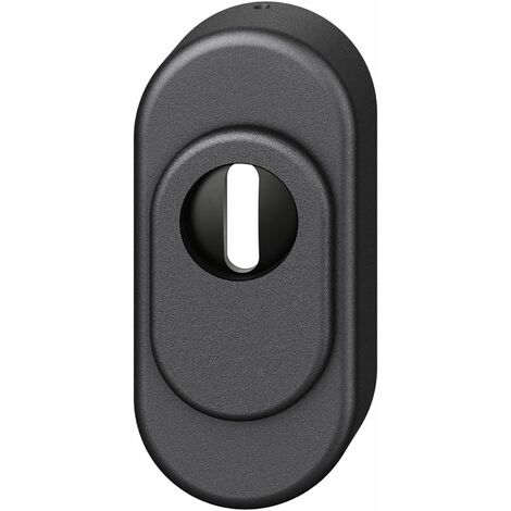 FSB Sicherheitsrosette 73 3249 oval PZ mit Kernziehschutz, Aluminium schwarz