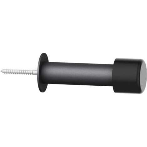 FSB Türstopper Wand 120mm zum Schrauben - Türpuffer Gummi Stopper, Aluminium matt