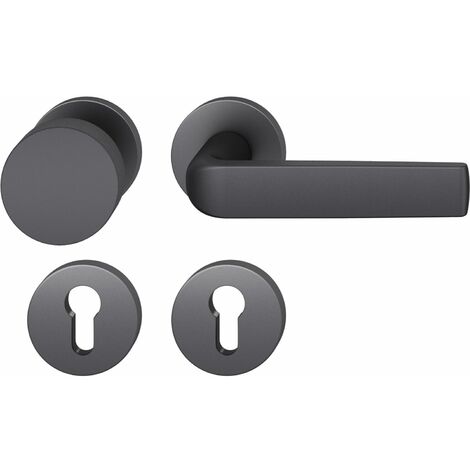 FSB Wechselgarnitur 12 1267 ASL auf Rosette PZ, Aluminium schwarz matt