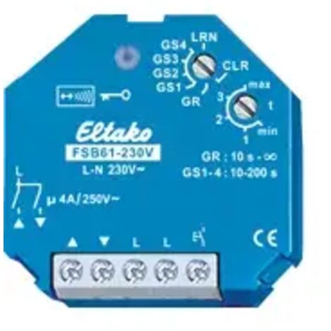 FSB61-230V Eltako Funk Rollladenaktor    Unterputz Schaltleistung (max.) 1000 W Reichweite max. (im
