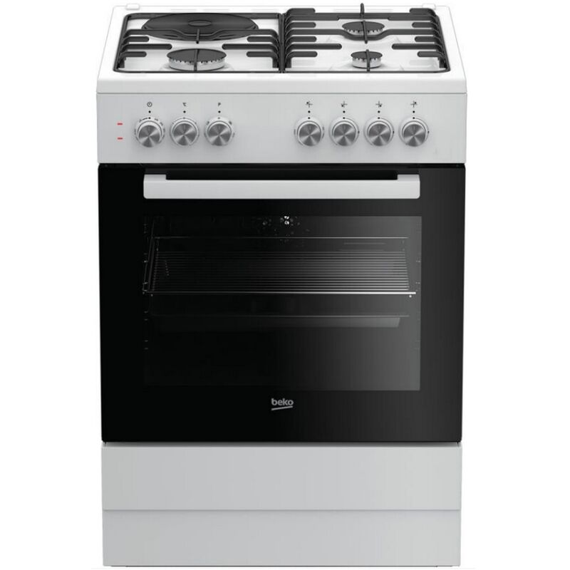 Image of Fornello misto 4 fuochi da 72 l bianco - FSE63120DWCS Beko