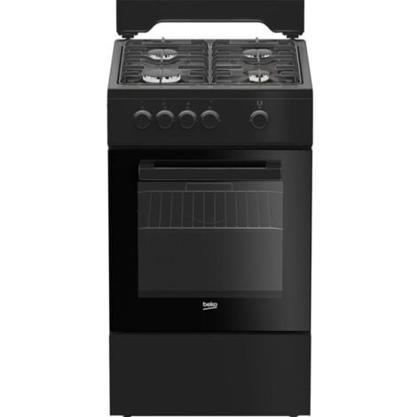 FSG522DBC-BEKO Cuisinière 50x60cm tout gaz Noir 4 foyers, 1 four gril