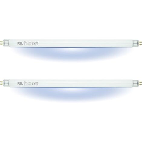 FSL T5 F8W BL Bombilla de repuesto para lámpara matamoscas, tubo UV de 30 cm para matamosquitos/insectos de 8W/16W (2 unidades)