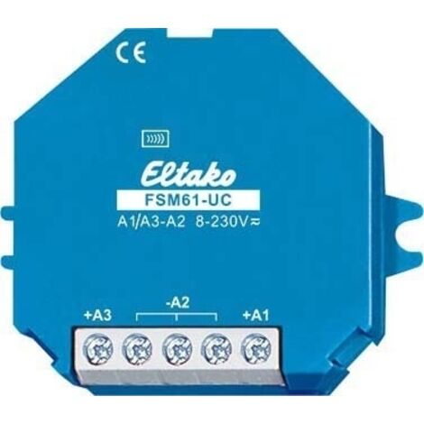 FSM61-UC Eltako senza fili Trasmettitore 2 canali Da incasso Raggio di azione Max. (campo libero) 30 m