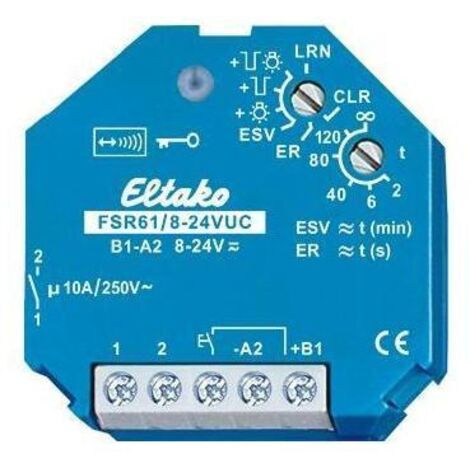 FSR61/8-24V UC Eltako Funk Schaltaktor Unterputz Schaltleistung (max.) 2000 W Reichweite max. (im
