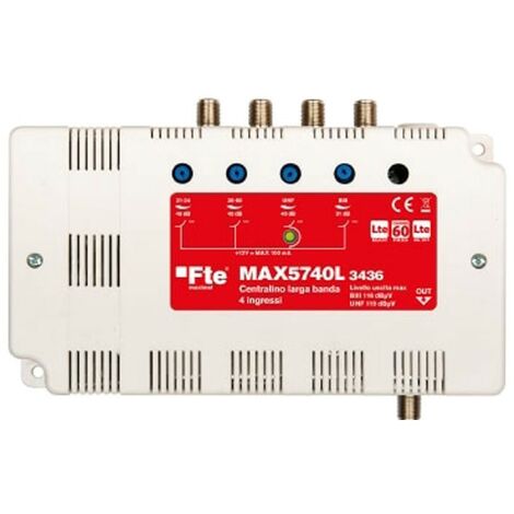 FTE Breitbandsteuergerät 4 Eingänge BIII/IV/V/UHF MAX5740L3436