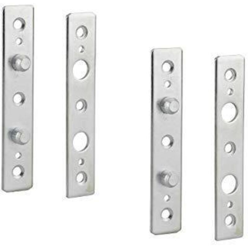 Fth-thirard Par de protectores de bisagras acero galvanizado 14x5x2 cm