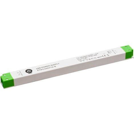 FTPC200V12-S : Alimentation LED 12 V 15 A 180 W CV – Boîtier plastique, 0,5 kg, courant continu