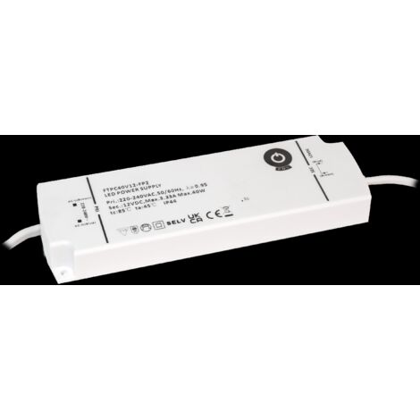 FTPC40V12-FP2 : Alimentation LED 12 V/3,33 A CV IP44 II-gen