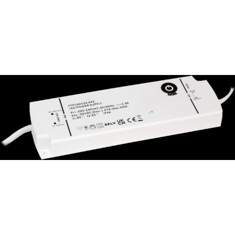 FTPC40V24-FP2 : Alimentation LED 24 V/1,67 A CV IP44 II-gen