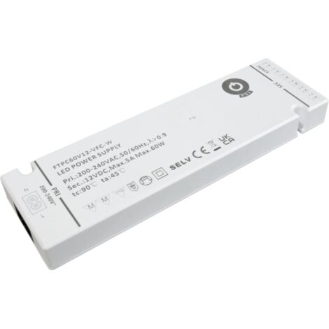 FTPC60V12-VFC-W : Prise d'entrée C8 12 V/5 A sortie : connecteurs connecteurs intégrés, fiche L814/L816…