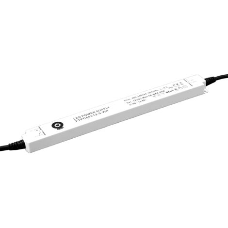FTPC60V24-S-WP : Alimentation 24 V 2,5 A pour LED extra-plate IP66 - Haute qualité et durabilité