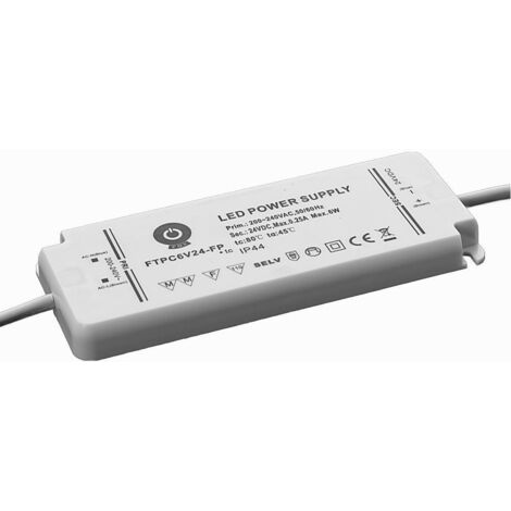 FTPC6V24-FP: LED-Netzteil 24V/0,25A, CV, Kunststoffgehäuse