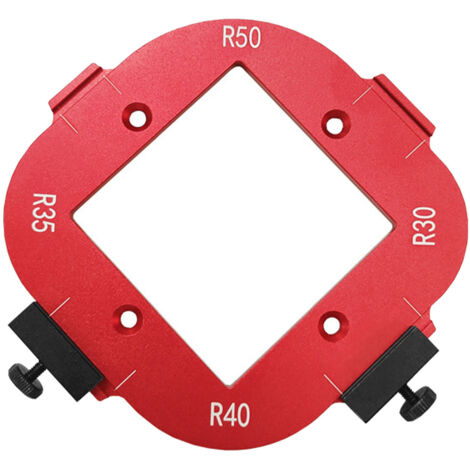 FTVOGUE Fräswinkel-Radius-Schablone R30 R35 R40 R45 aus Aluminiumlegierung, tragbares und langlebiges Holzbearbeitungswerkzeug für Heimwerkerprojekte
