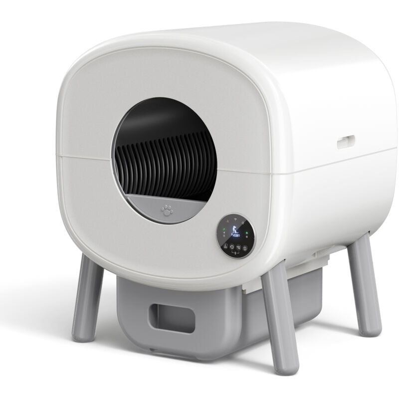 Bac à litière pour chats autonettoyant 76 l – 550 x 500 x 665 mm – Robuste et durable – commande par application – avec port usb et mécanisme de