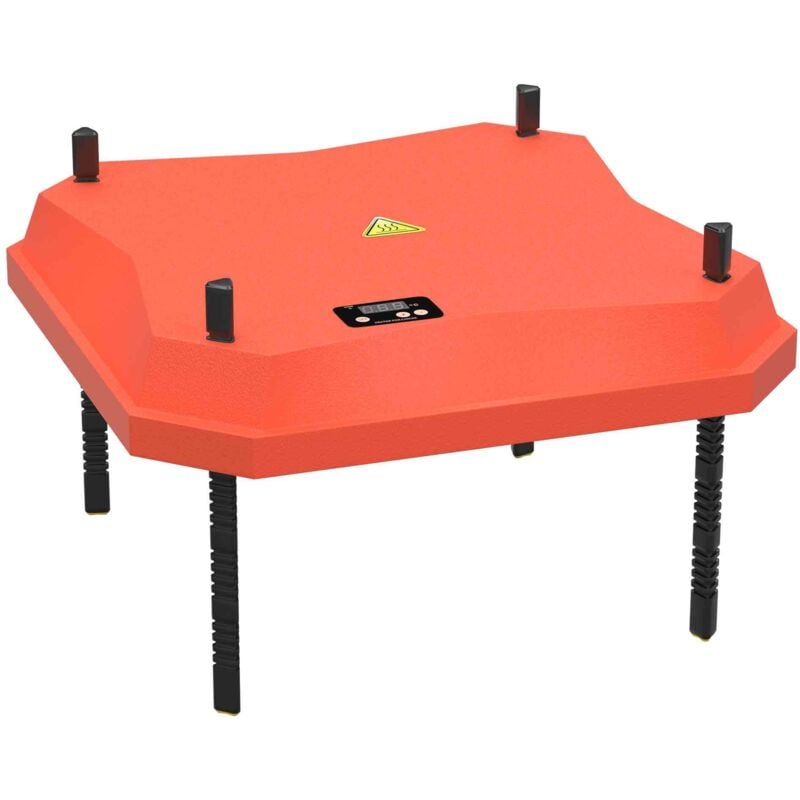 Panneau chauffant – 35 x 35 cm – 50 w – pour élevage de 30 poussins au max. – Plaque de chauffage – éleveuse d'oisillons avec Thermostat - Fudajo