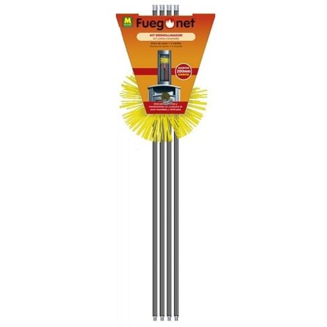Fuegonet Chimney Cleaning Kit. Dessicinator Kit: Nylon Igel fЩr Kamine + 4 1400 mm Polypropylenstbe