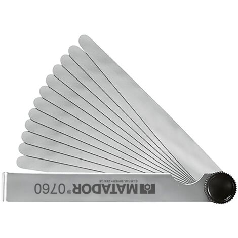 Fühlerlehren, 100 mm Blatt, 13-tlg., 2-35 m