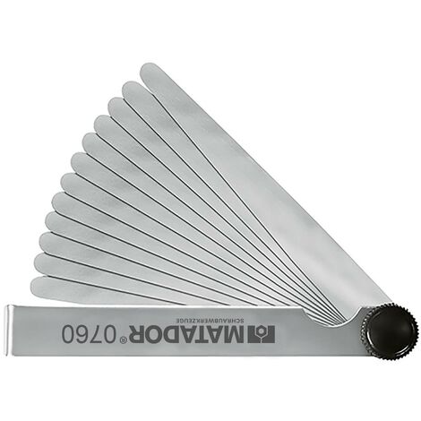 Kolbenspiellehre - Stahl - Messbereich 0,05 bis 1mm - 13/20 Blatt Kolbenspiellehre - Stahl - Messbereich 0,05 bis 1mm - 13/20 Blatt