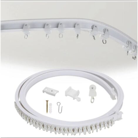 Führungsschiene für flexible Vorhänge, gerade oder gefaltet, Befestigung oben, 3 Meter