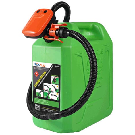 Fuel Transfer Pump with Auto Shutoff Sensor, Portable Liquid Pump, Electric Transfer Pump with 3 Size Adapter, Flexible Intake Hose Fits Most Irregular Cans-2.4 GPM Orange (Without Oil Drums)