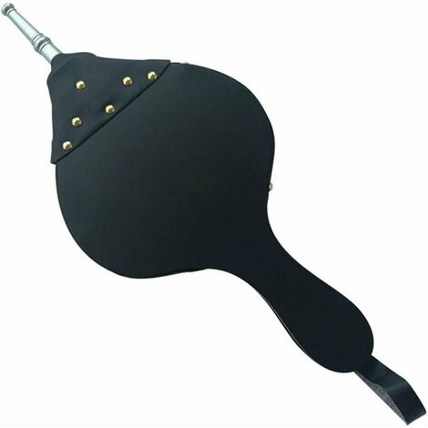 Fuelle de chimenea manual de madera de 43 cm para arranque rápido de fuego para barbacoa de carbón, fogata (negro),