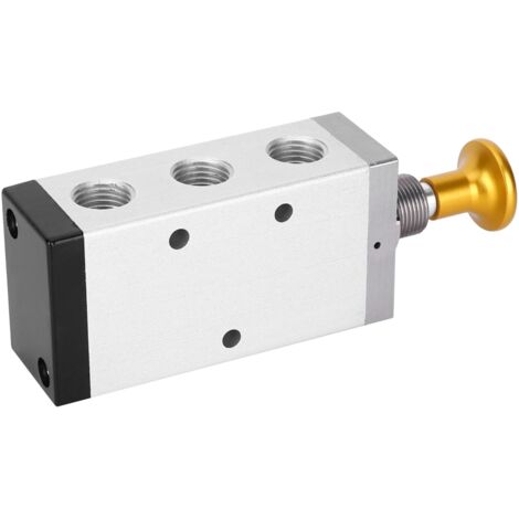 Fünfwege-Zweistellungs-Druckknopfventil aus Aluminiumlegierung, G1/4" G3/8", für manuellen Verteiler