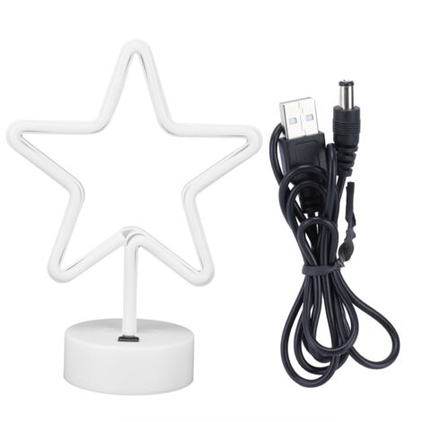 Fünfzackiger Stern als LED-Leuchtschild, Lichtdekoration für Schlafzimmer oder Geburtstagsfeier, warmes Licht