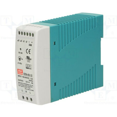 Fuente Alimentación Carril Din 12vdc 60w 5a  Meanwell Dra-60-12