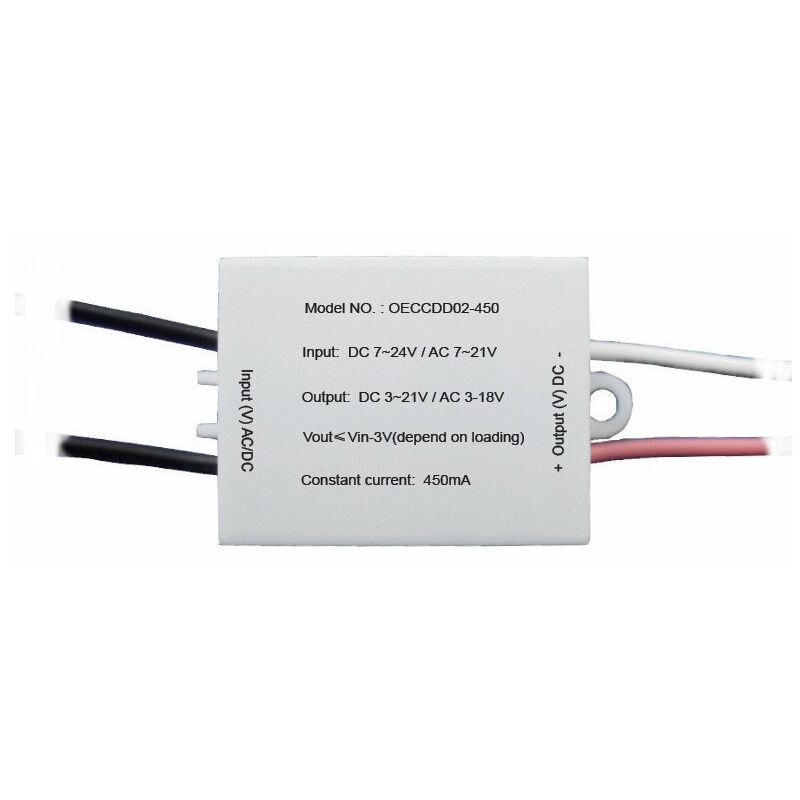 

Fuente Alimentacion LEDs 3-21Vdc 450mA Corriente Constante IP65