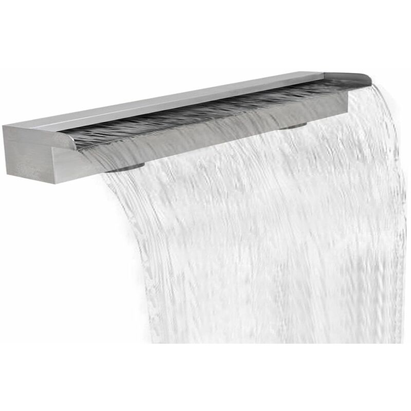 

Fuente cascada rectangular piscina acero inoxidable 150 cm
