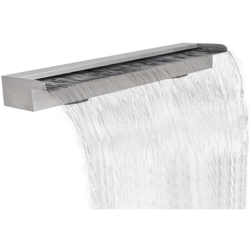 

Fuente cascada rectangular piscina acero inoxidable 150 cm